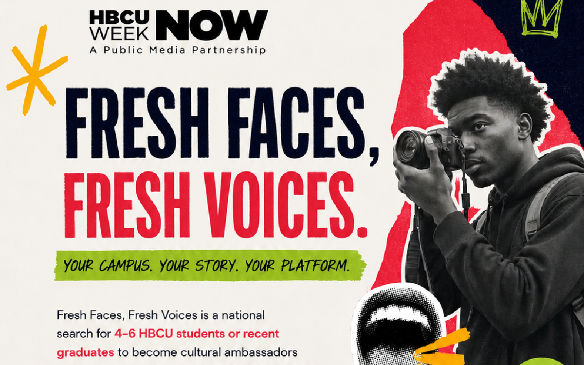 Fresh Faces. Fresh Voices "call to action" poster